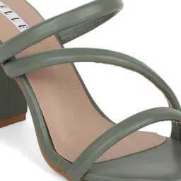 Elle Women's Moss Green Casual Sandals image 4
