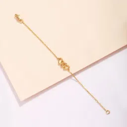 Candere by Kalyan Jewellers Three Heart 14K Yellow Gold Bracelet for Women-image-17