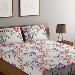 Bombay Dyeing Printed Pink 164 Tc Cotton Queen Bedsheet with 2 Pillow Covers-picture-12