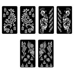 VOORKOMS Set Of 3 Mehndi Design Stencil Stickers image 4