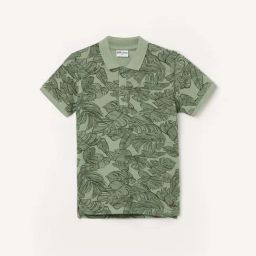 Fame Forever By Lifestyle Green Cotton Regular Fit Printed Polo T-Shirt-picture-5