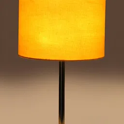 Aura Yellow Metal Cylindrical Shaped Table Lamp image 2