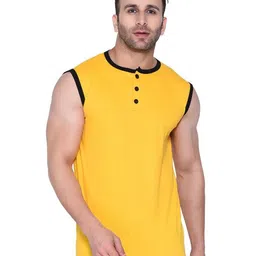 Blisstone Men Solid Henley Neck Cotton Slim Fit T-shirt-image-59
