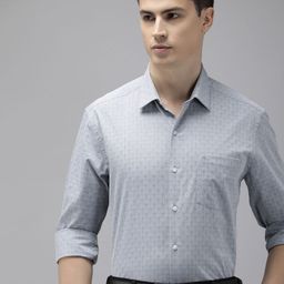 Arrow Pure Cotton Manhattan Slim Fit Self Design Textured Formal Shirt-picture-43