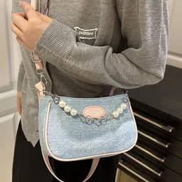 StyleCast x Revolte Women Solid Crossbody Embellished Handheld Bag image 3