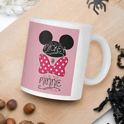 Mr UVD White & Pink Mickey Mouse Printed Ceramic Glossy Mug image 3