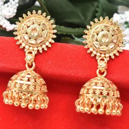 MEIRA JEWELLERY Dome Shaped Jhumkas-picture-22