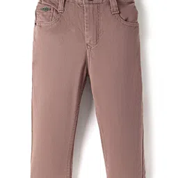 Noddy Cotton Lycra Solid Trousers - Peach-picture-24