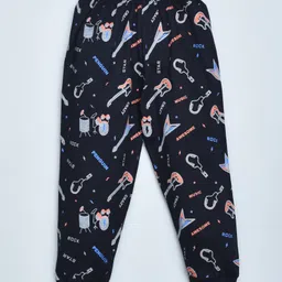 Kiwi Cotton Knit Musical Instruments Printed Lounge Pant - Blue-picture-11