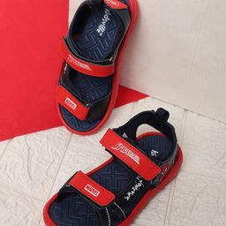 Kidsville Marvel Featuring Spiderman Designed Double Velcro Closure Sandals - Navy Blue & Red-picture-22