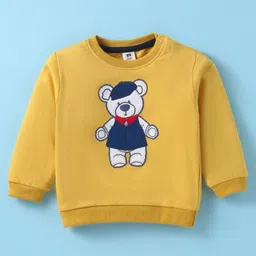 ToffyHouse Knit T-Shirt & Trouser Set With Teddy Bear Patch & Jacket - Light Grey & Yellow image 2