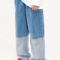 LULU & SKY Boys High-Rise Light Fade Baggy Jeans image 4