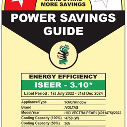 voltas 1.5 Ton 3 Star Window AC- White image 4