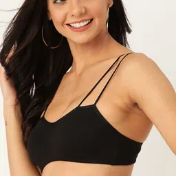 DressBerry Black Solid Non-Wired Non Padded Everyday Bra image 3