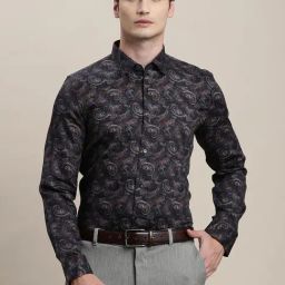 Turtle Black Slim Fit Printed Shirt-picture-43