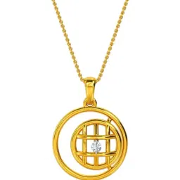 Kisna Diamond & Gold Jewellery 18k Afet Diamond Pendant-picture-23