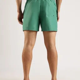 CALVIN KLEIN Green Solid Green Swimwear Shorts image 2