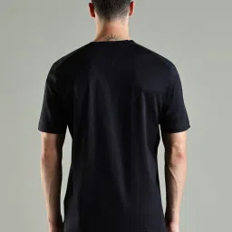 TOMMY HILFIGER Navy Solid Regular Fit Cotton T-Shirt image 2