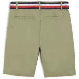 Tommy Hilfiger Boys Green Solid Regular Fit Shorts image 2