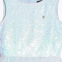 Allen Solly Kids Blue Embellished Regular Fit Dress image 3
