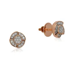 Malabar Gold and Diamonds 18k Rose Gold Diamond Stud Earrings-picture-28