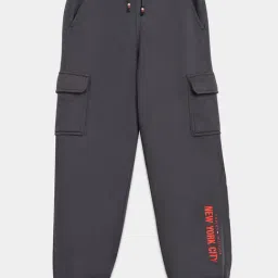 Tommy Hilfiger Grey Cotton Relaxed Fit Printed Joggers-image-45