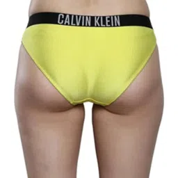 Calvin Klein LRF-LEMONADE YELLOW Womens Solid Swimwear image 2