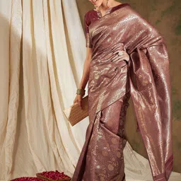 Desi Fusion Woven Design Zari Art Silk Handloom Saree image 3