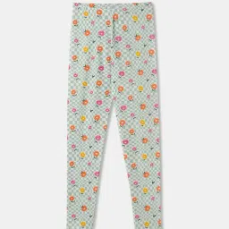 R&B Kids White Floral Slim Fit Leggings-picture-25