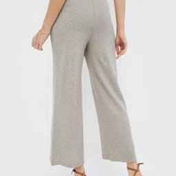 Ginger by Lifestyle Grey Textured Mid Rise Pants image 2