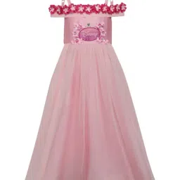 A Little Fable Kids Pink Applique Gown-image-11