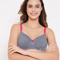 Clovia Navy Non Wired Padded Full Coverage Bra-picture-23