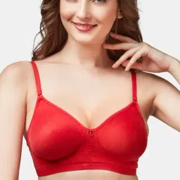 Trylo-Oh-so-pretty you! Red Non Wired Non Padded T-Shirt Bra-picture-17