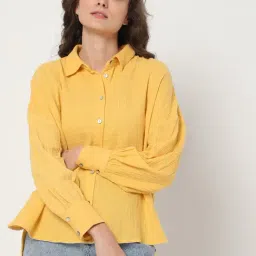 Vero Moda Yellow Regular Fit Shirt-picture-27