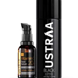 Ustraa Vitamin C Face Serum & BLACK Deodorant Body Spray-picture-19