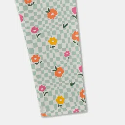 R&B Kids White Floral Slim Fit Leggings image 3