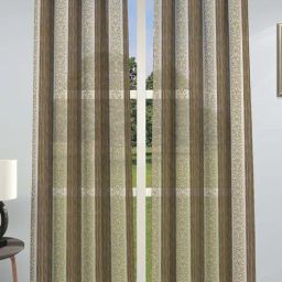 GM Hamilton Brown Polyester 7 Ft. Single Door Sheer Curtain-picture-22