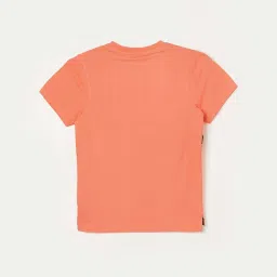 Fame Forever by Lifestyle Kids Coral Cotton Printed T-Shirt image 2