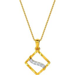 Kisna Diamond & Gold Jewellery 18k Rili Diamond Pendant-picture-18