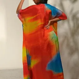 Trove Label Multi-Color Satin Solid Kaftan image 2