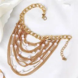 Joker & Witch Naida Pearl Gold Anklet image 2