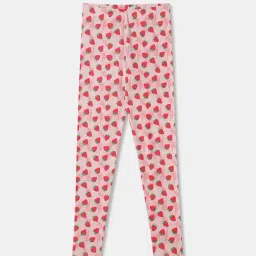 R&B Kids Pink Printed Slim Fit Leggings-picture-18