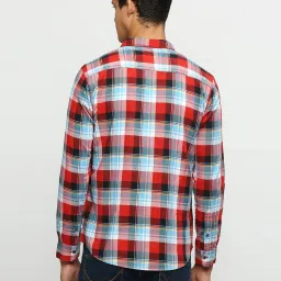 Pepe Jeans Red Regular Fit Check Cotton Shirt image 2