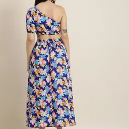HERE&NOW Floral Printed One Shoulder Top And Skirt image 5