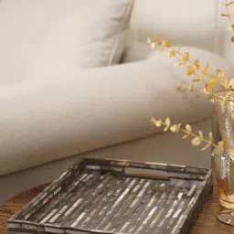 Pure Home and Living Black Rectangular Serving Tray image 2