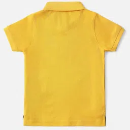 Allen Solly Kids Yellow Cotton Regular Fit Polo T-Shirt image 2