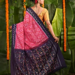 Unnati Silks Pink Woven Design Saree With Unstitched Blouse image 2