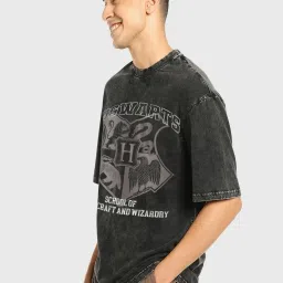 Bewakoof Black Cotton Relaxed fit Graphic T-Shirt image 2