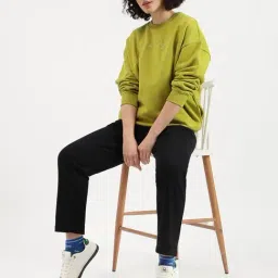 United Colors of Benetton Green Regular Fit Graphic Sweatshirt image 4