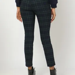 GAP Black Blended Checked Pants image 2